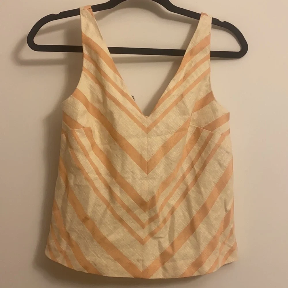 Anthropologie HD in Paris Cream Pink Top - Picture 1 of 11